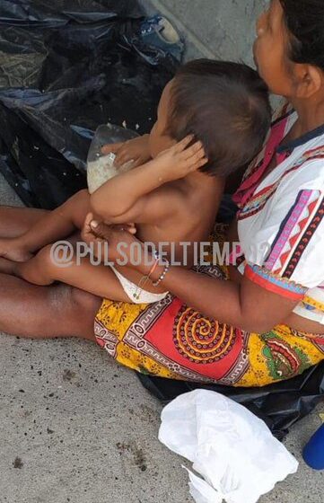  A punta de arroz se alimentan Indígenas en la Minga