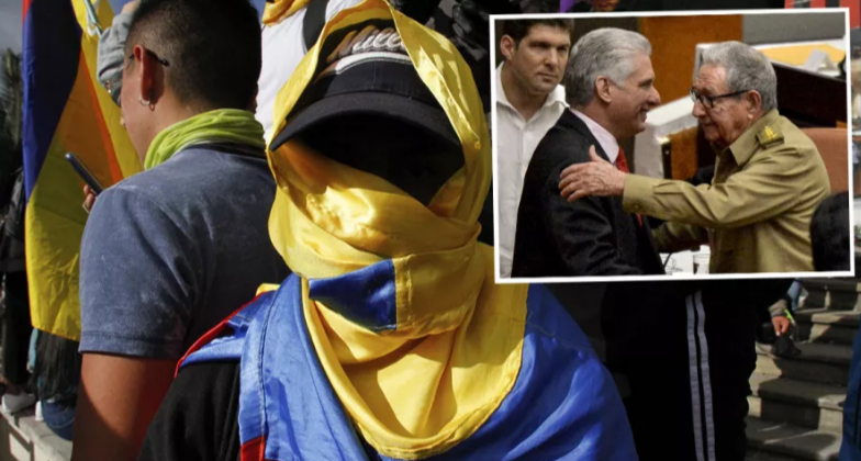  Cuba niega vinculos con protestas en Colombia: buscan “desviar atención de la represión”