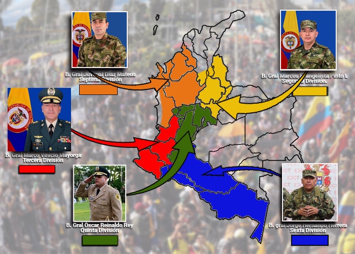  Los cinco generales empoderados por Duque para enfrentar el Paro y los bloqueos