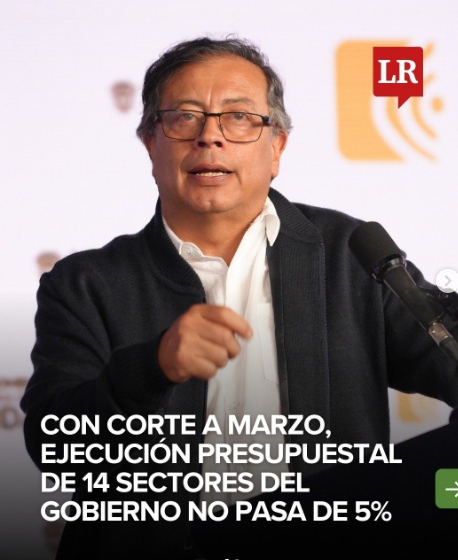  Con corte a Marzo ejecución presupuestal de 14 sectores del gobierno no pasa del 5%