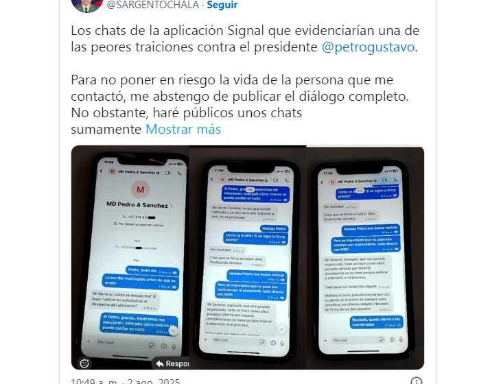  MINDEFENSA DESMIENTE HACER PARTE DE UNA TRAICIÓN CONTRA PETRO